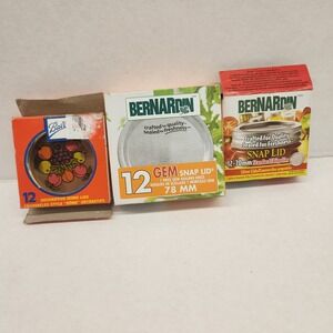Vintage Ball Decorative‎ Dome Canning Lids + Bernardin GEM Snap Lids 78mm NEW